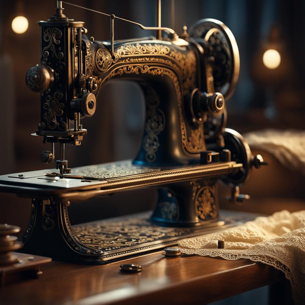 Old antique sewing machine  by @Sparkfire