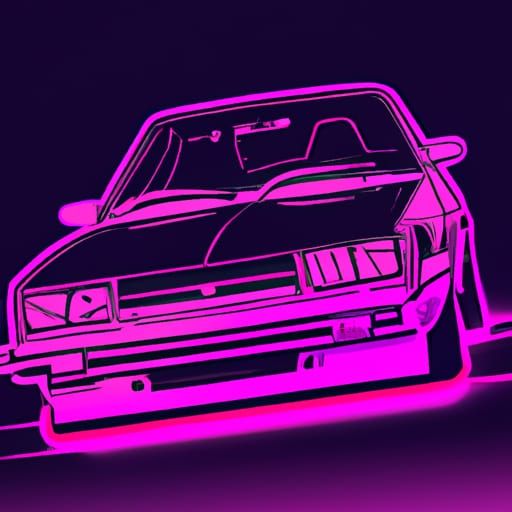 Japanese drift car neon lights