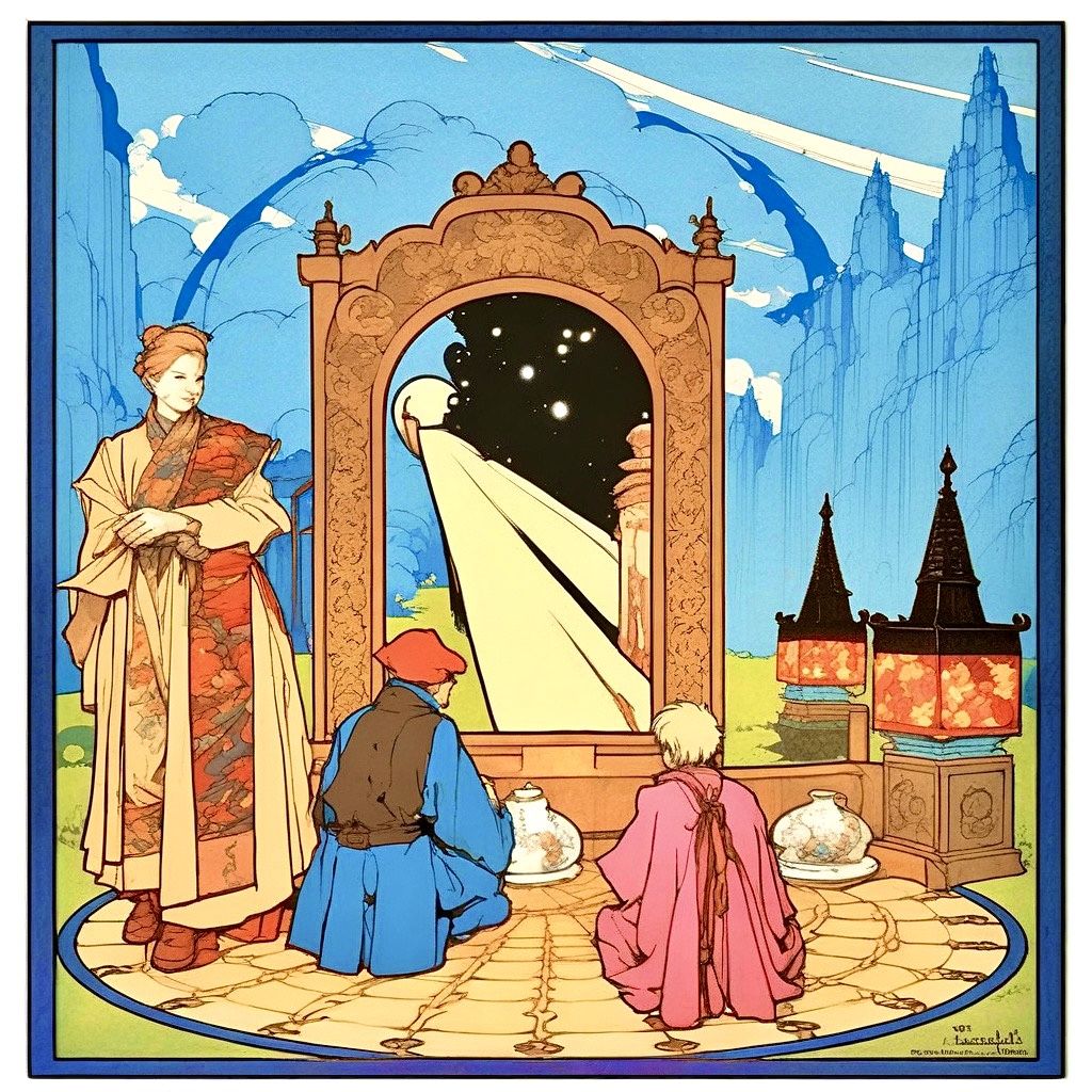 The Magic Mirror, Bilibin, Parrish