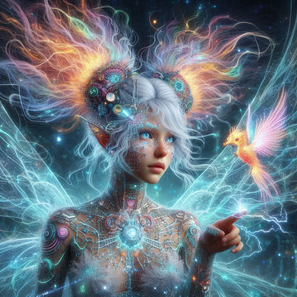 Elf fairy girl of the cosmic realm