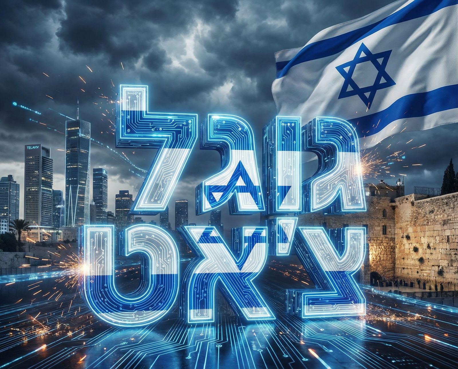 Israeli Google Chat Logo with Flag