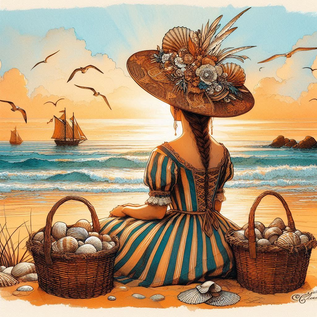 Breton shell fisherwoman