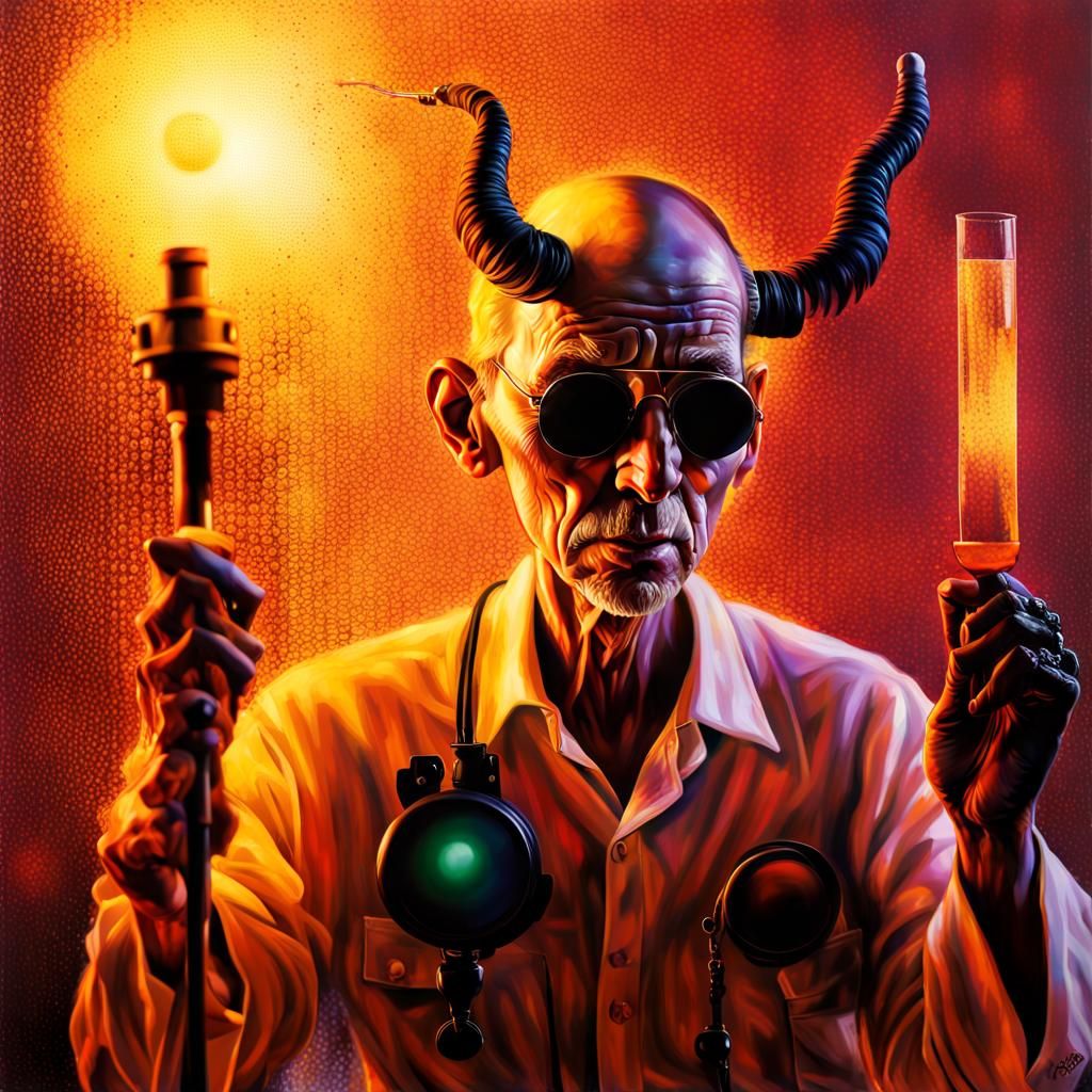 Hyperdetailed White Trash Portrait in Technicolor X-Ray