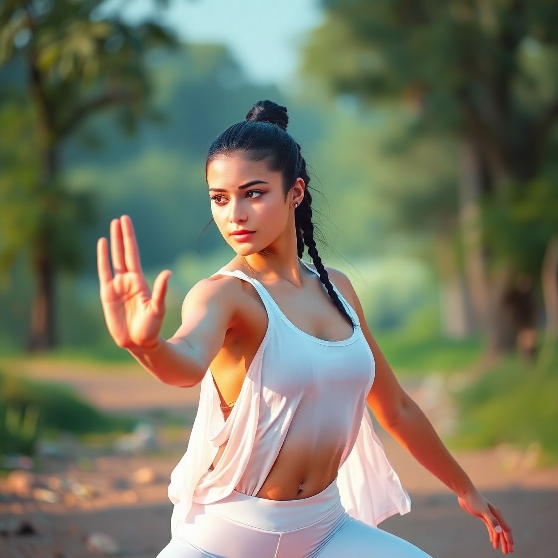 Attractive young yogi ...