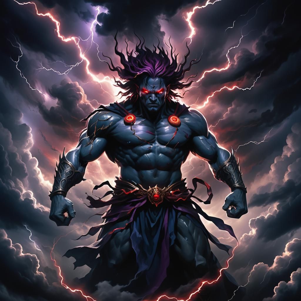 Ominous Dark Fantasy God in Digital Painting Style