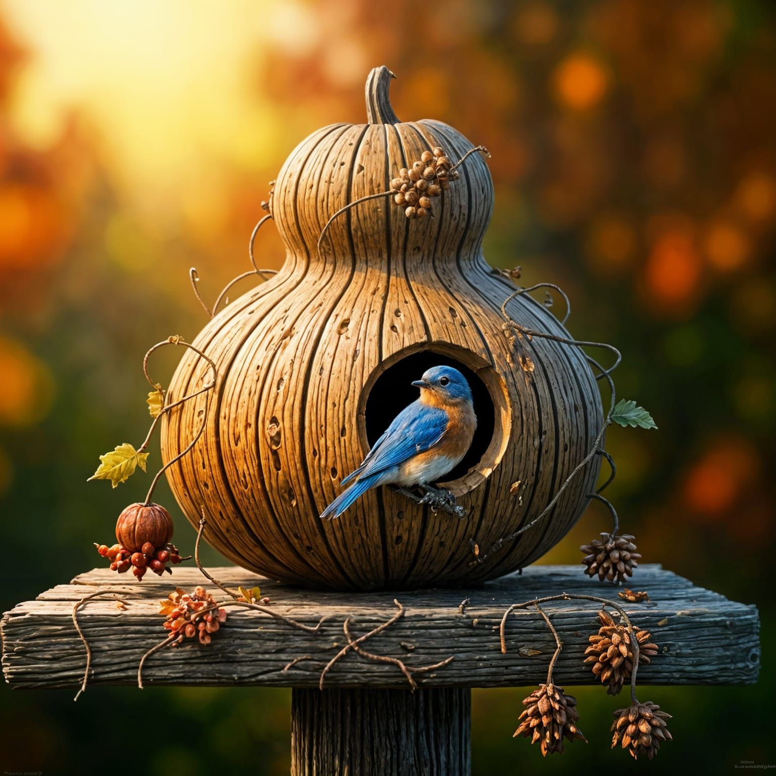Gourd Birdhouse: Bluebird's Home  by @Xyloto