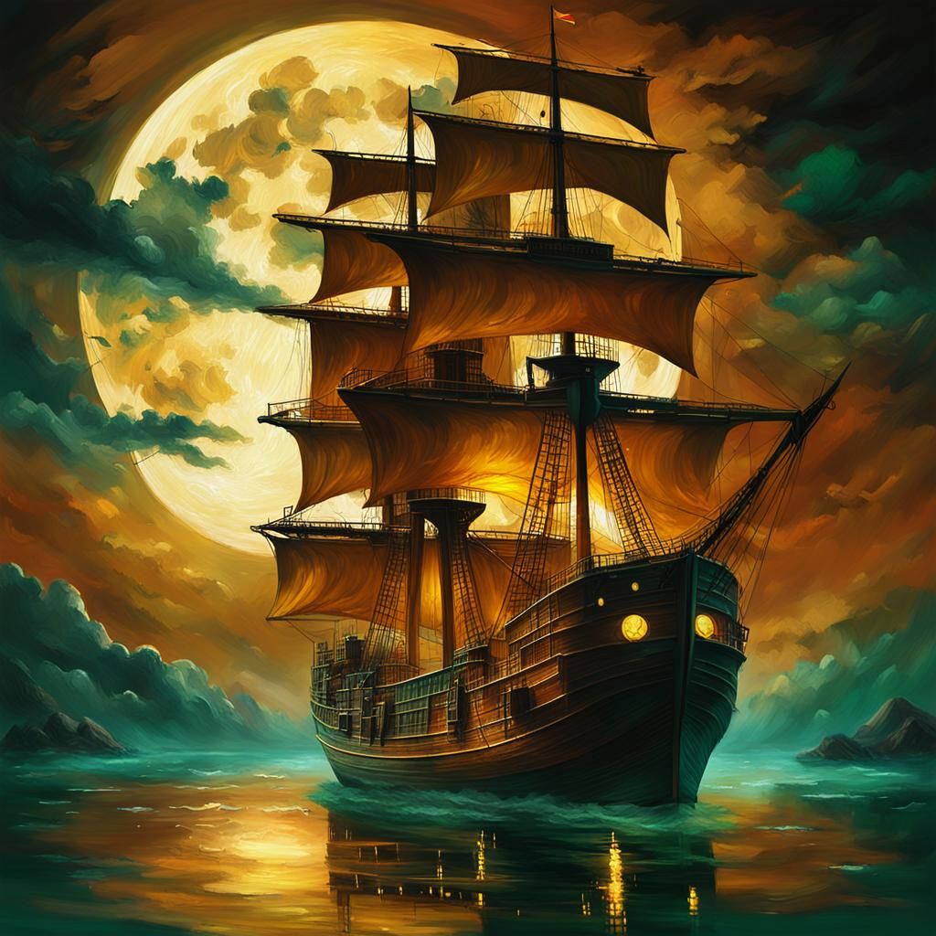 Emerald Voyage  by @InkVista