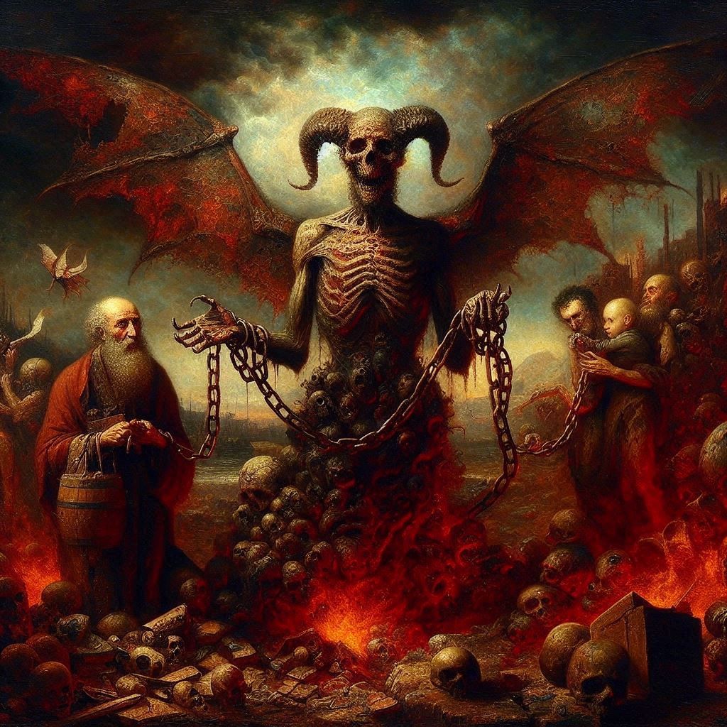 We no longer barter with the Devil; we have traded him for convenience, for the smooth, invisible chains of affluence th...