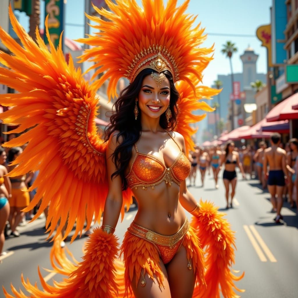 Wear orange and strut down the Strip  by @szvh