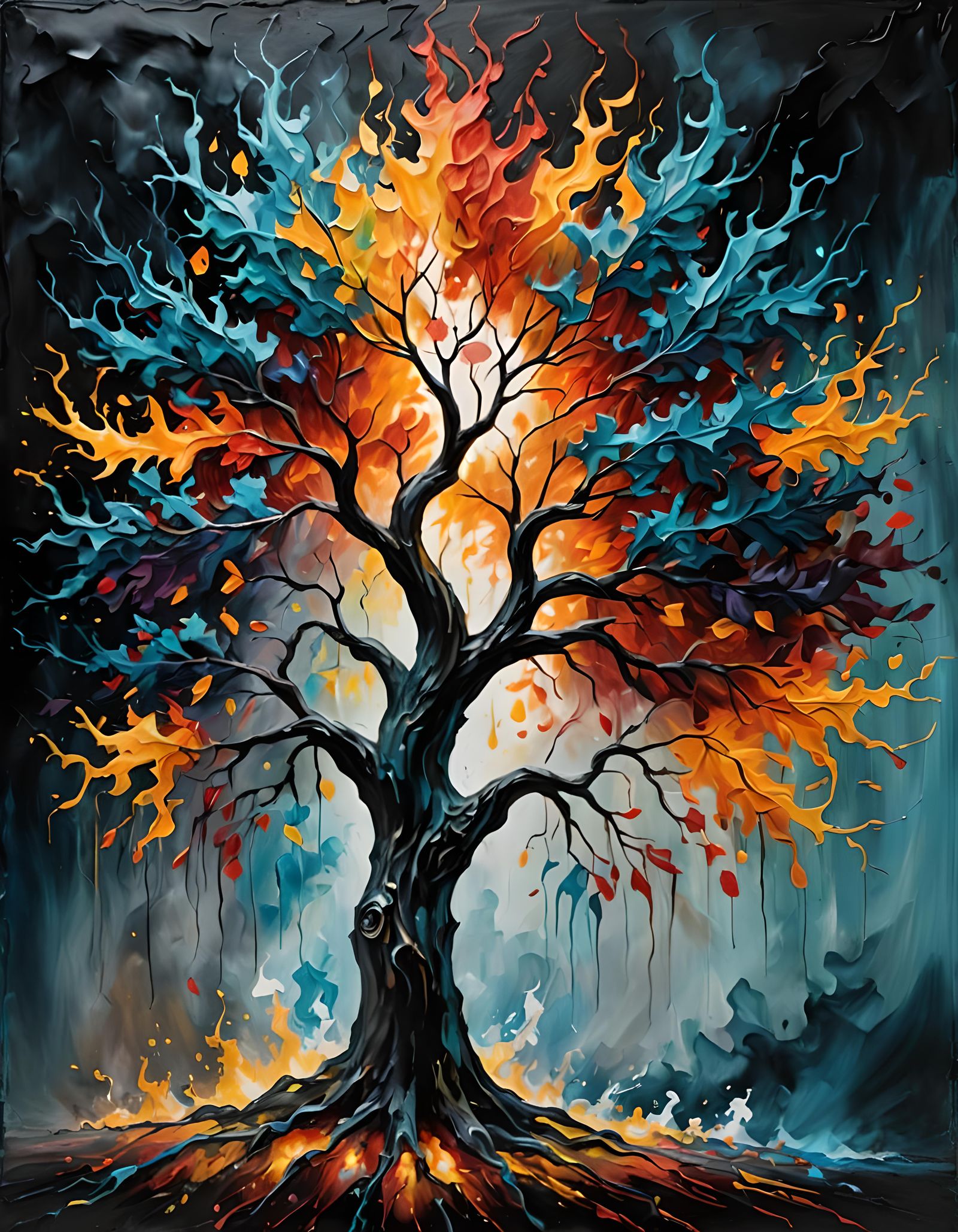 Impasto Glorious Tree  by @ZeArtist