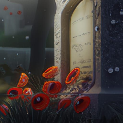 gravestone covered in poppies