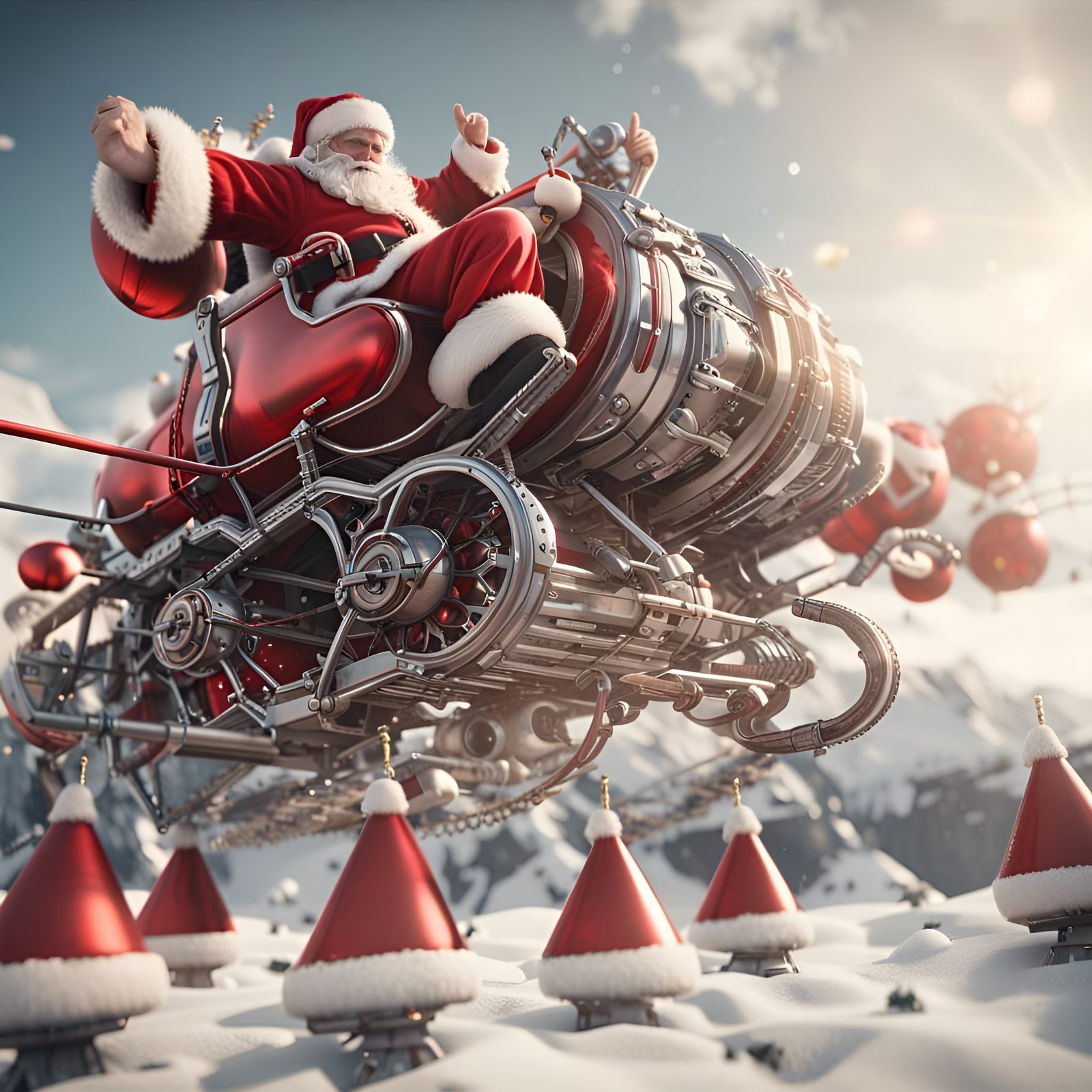  Santa Claus flying machine  by @Limbo-69