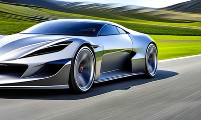 Ultra modern sports car with perfect aerodynamics