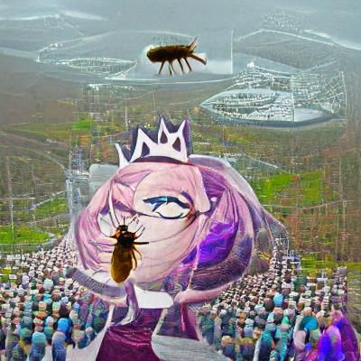 The scientist released the large queen be upon the world