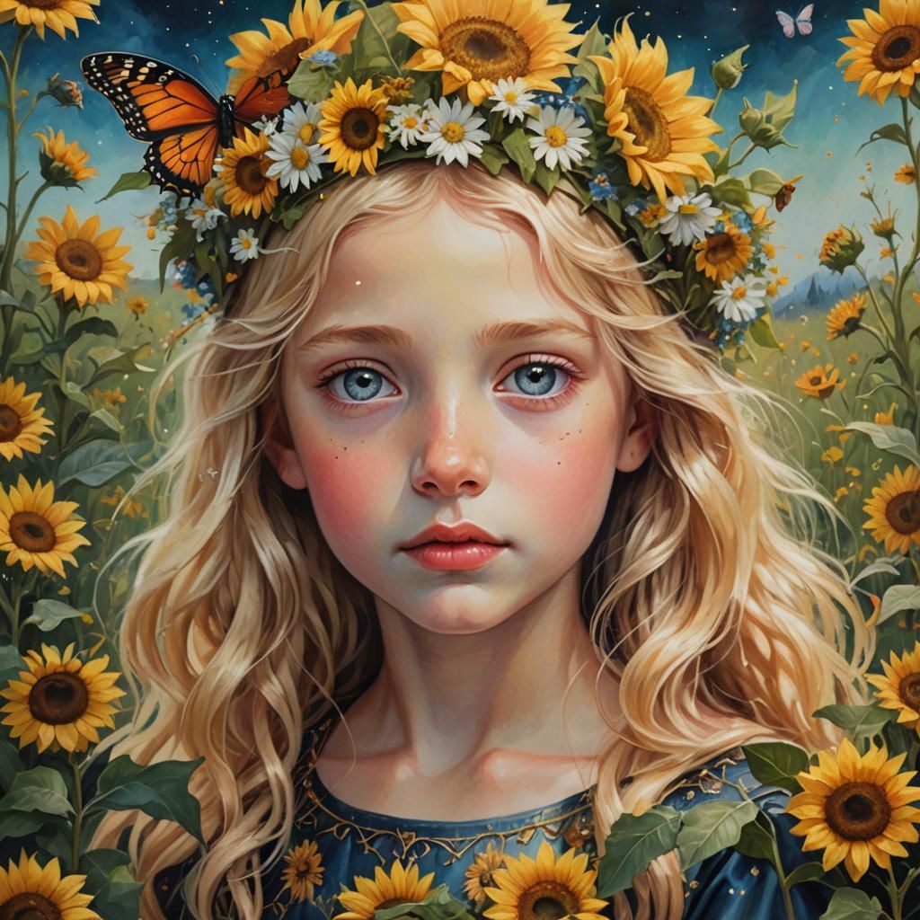 Close-up Portrait Epic Masterpiece Maximalist Mysterious Mag...