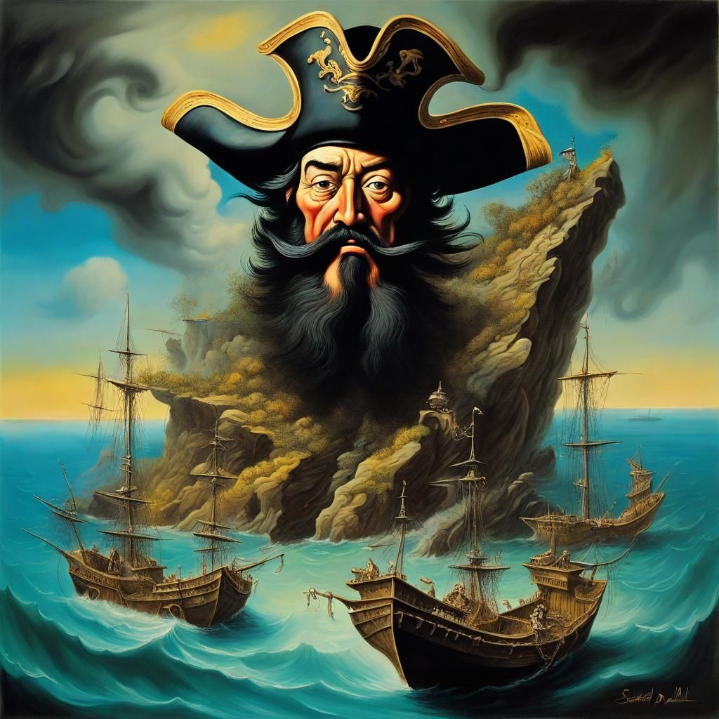 The Notorious pirate Blackbeard AI Generated Artwork NightCafe Creator