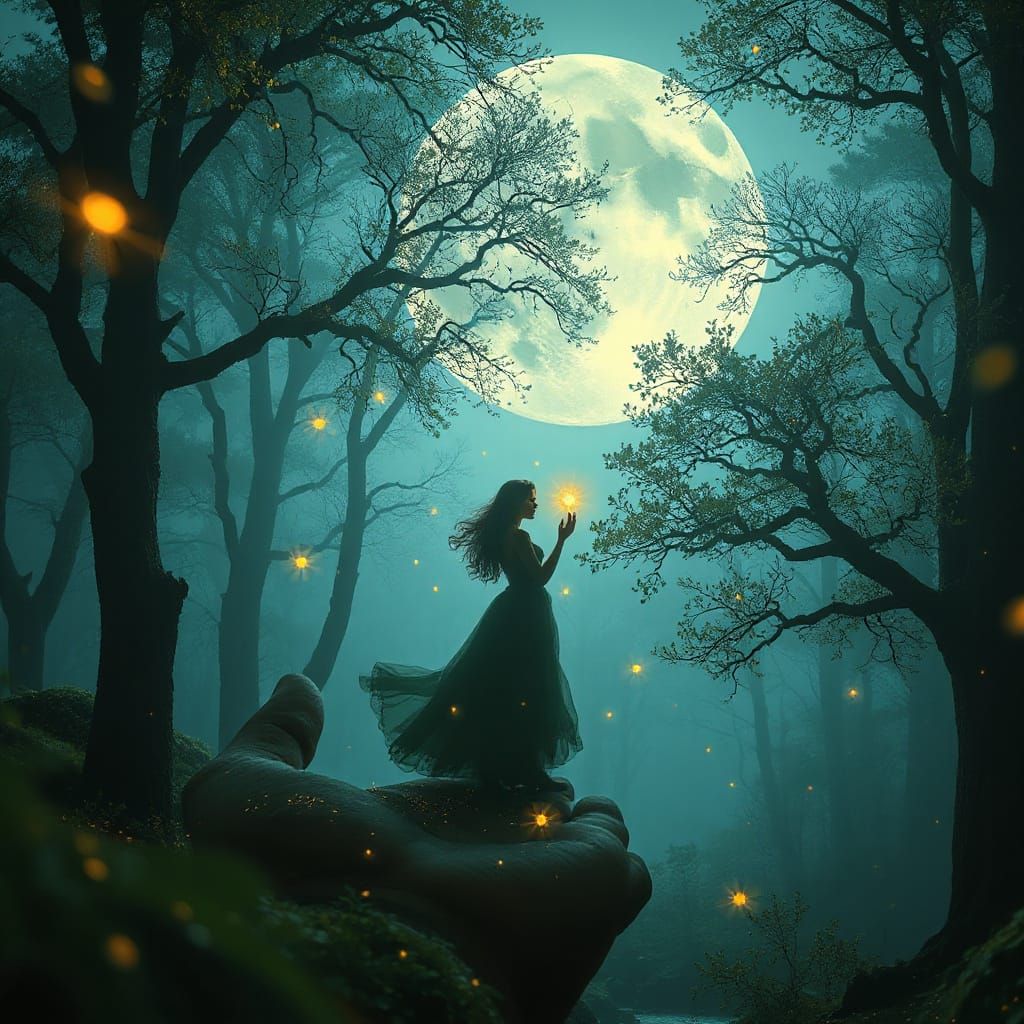 The Earth Offered Its Hand, And She Gave It A Star To Remember The Night By.  by @Uwork