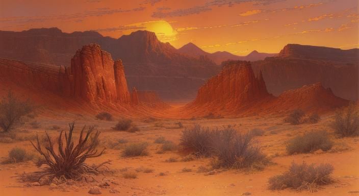 16k resolution, art by Frederic Remington, Thomas Moran, str...