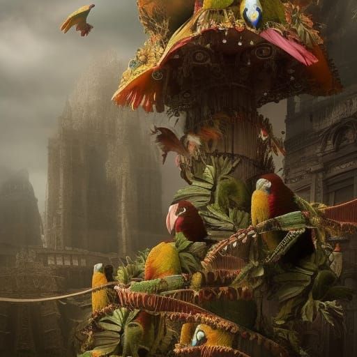 Parrots masquerade as puppies