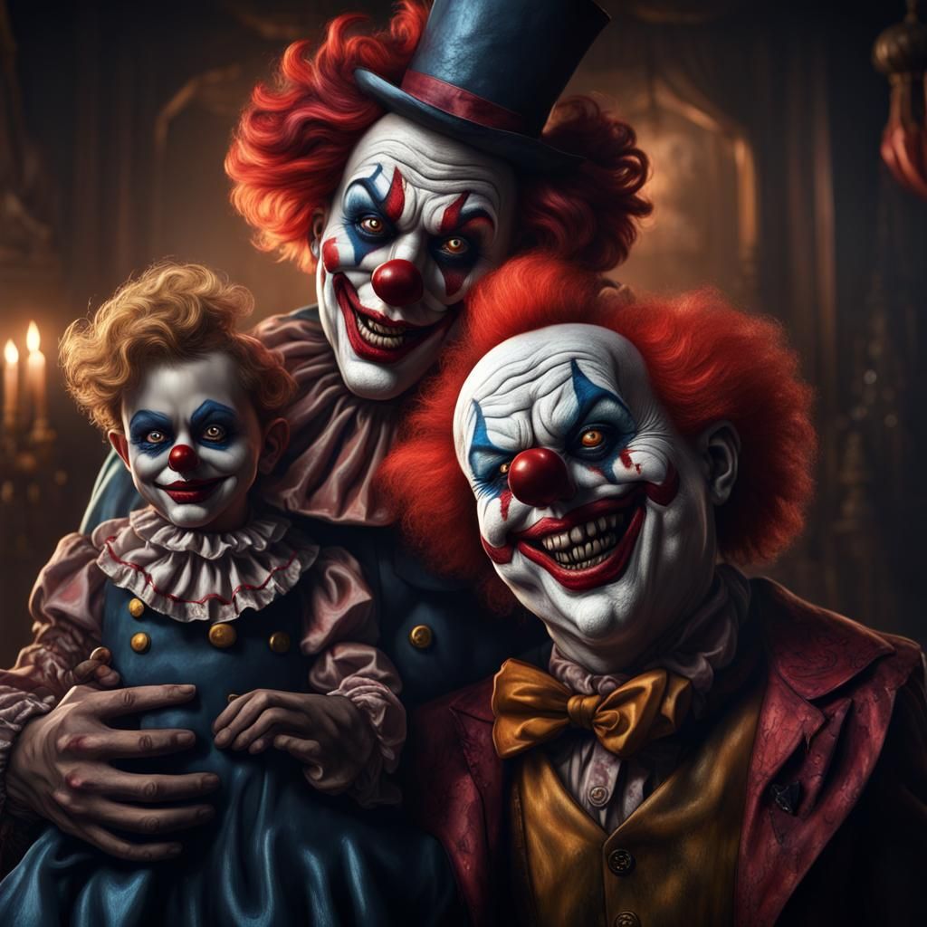 evil clown - AI Generated Artwork - NightCafe Creator