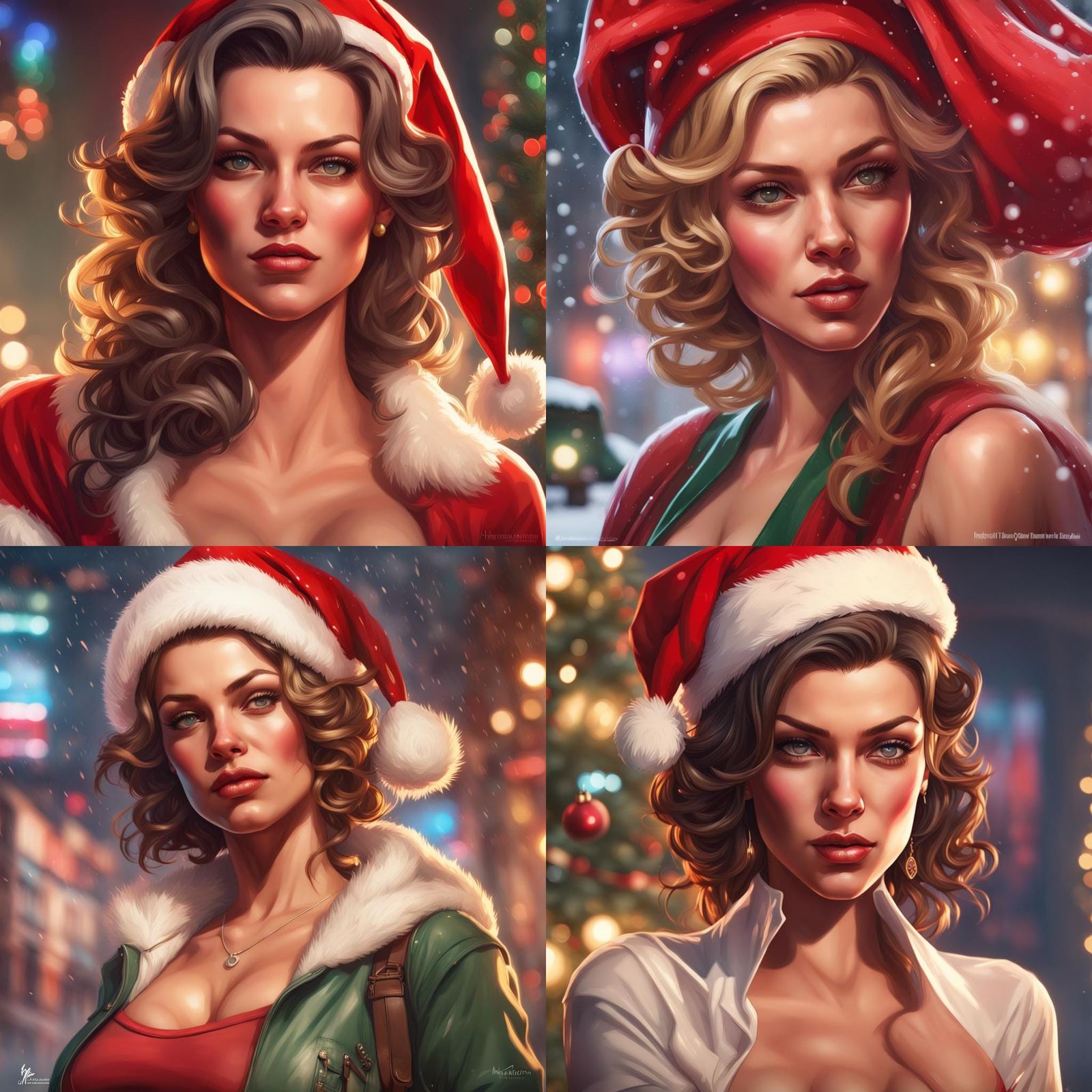 Christmas, beautiful, Grand Theft Auto, female, pin up