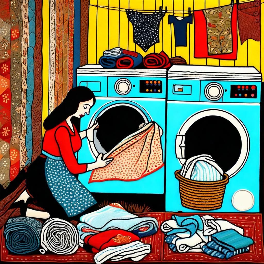 Doing laundry.
