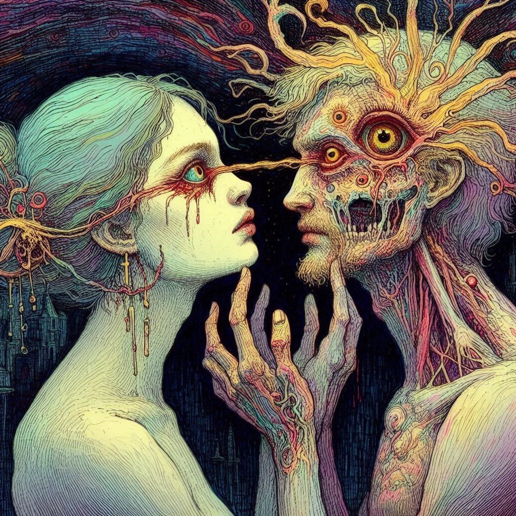 the woman who made a present of her eye to the man who said he was so in love with her gaze