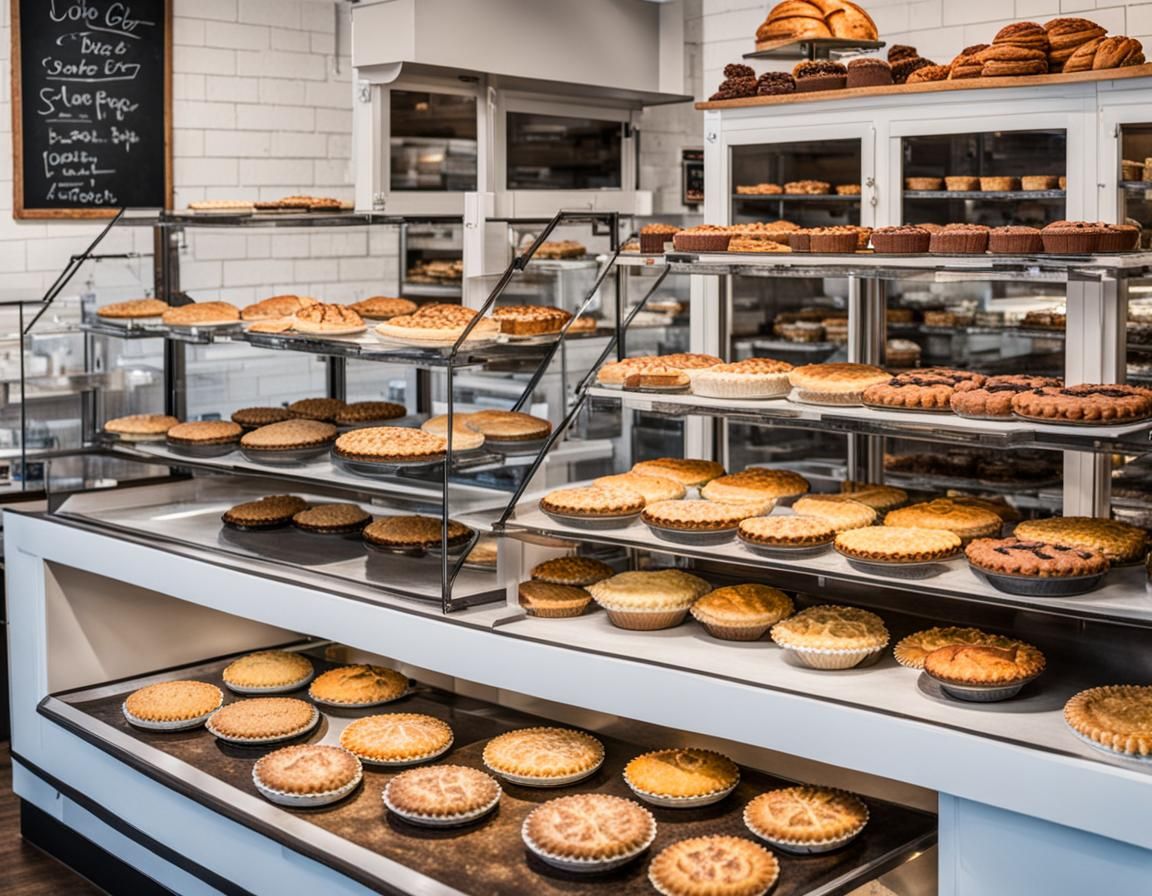 A Bake Shop with a Pie Display AI Generated Artwork NightCafe Creator
