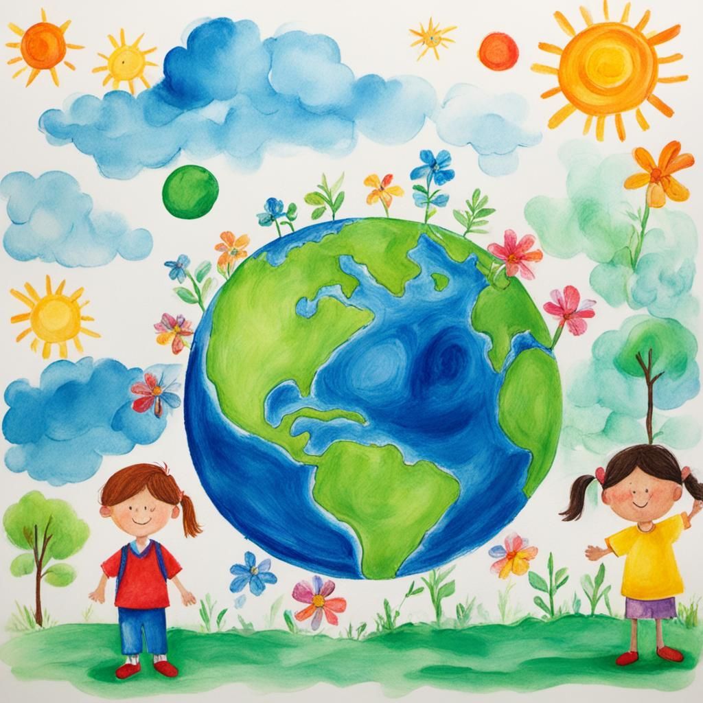 A Child’s Drawing of Earth Day