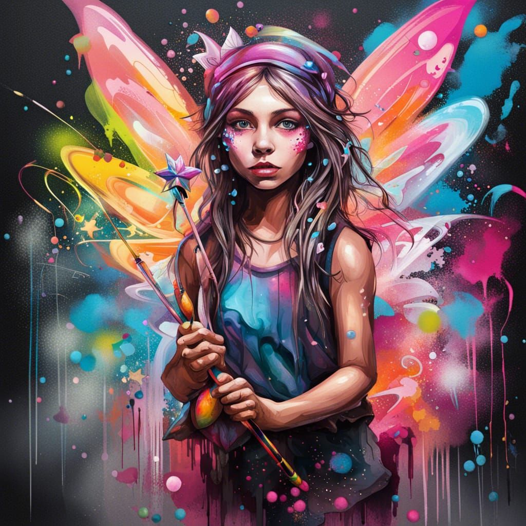 fairy girl with a magic wand