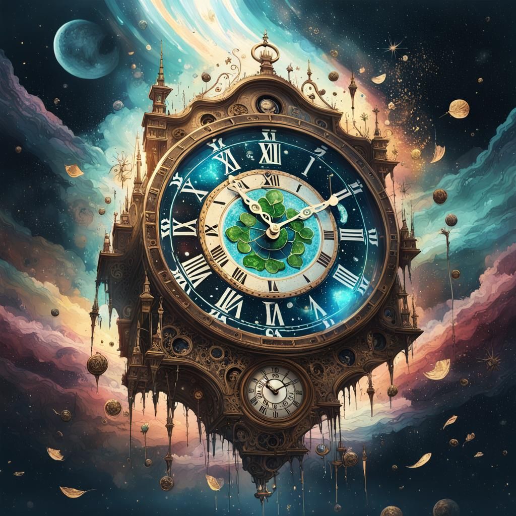 Clock in Space  by @Anonymus_0