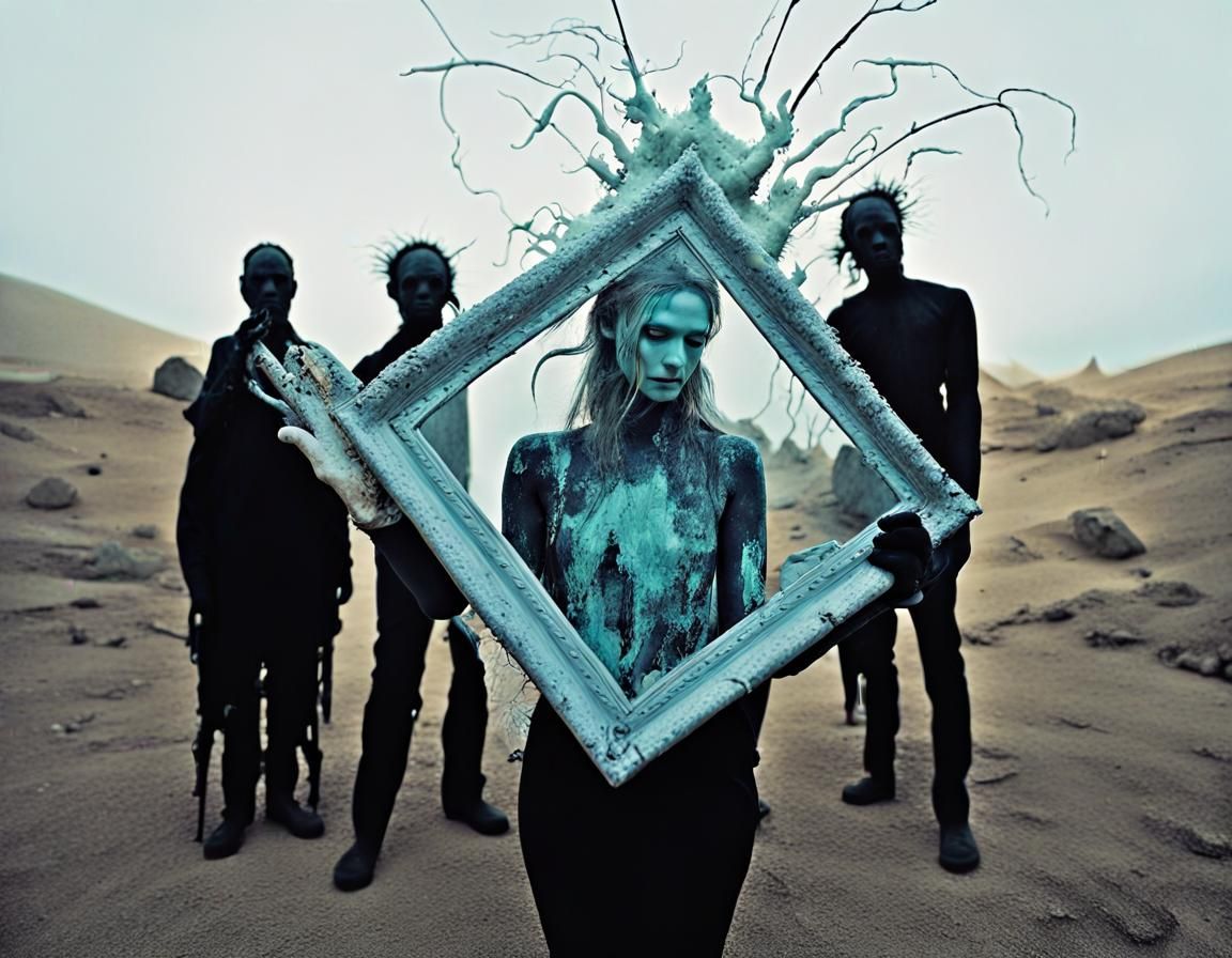 Surreal Portrait of a Dead Soul in Vivid Colors