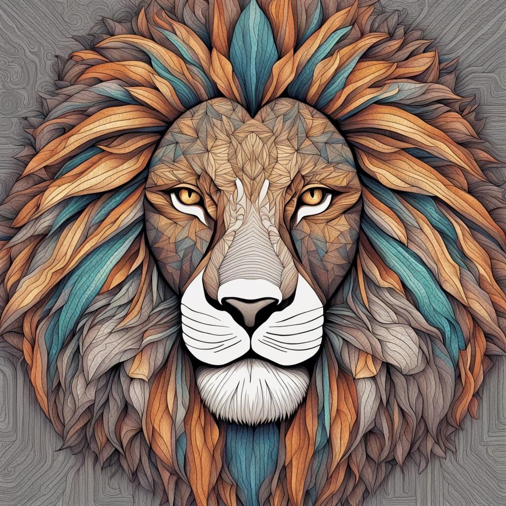 Regal Lion: The Fearless Monarch  by @undefined