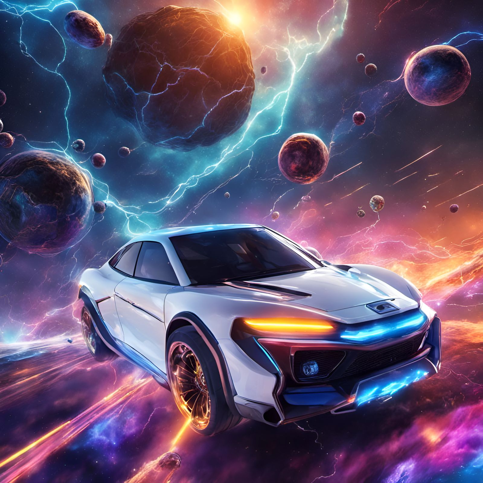 Car In Galaxy World - AI Generated Artwork - NightCafe Creator