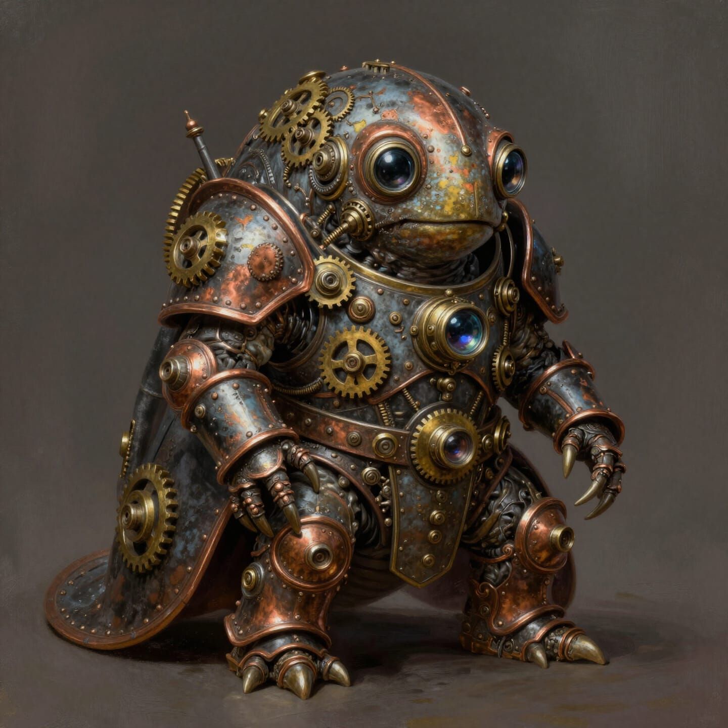 A tardigrade wears a steampunk armor  by @Luiz Carlos Alves Santos