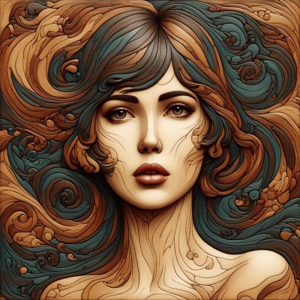 Wet woman <lora:MARQUETRY:1.0> 