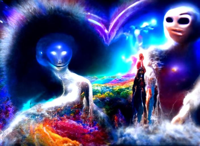 Higher dimensional beings sending a profound message