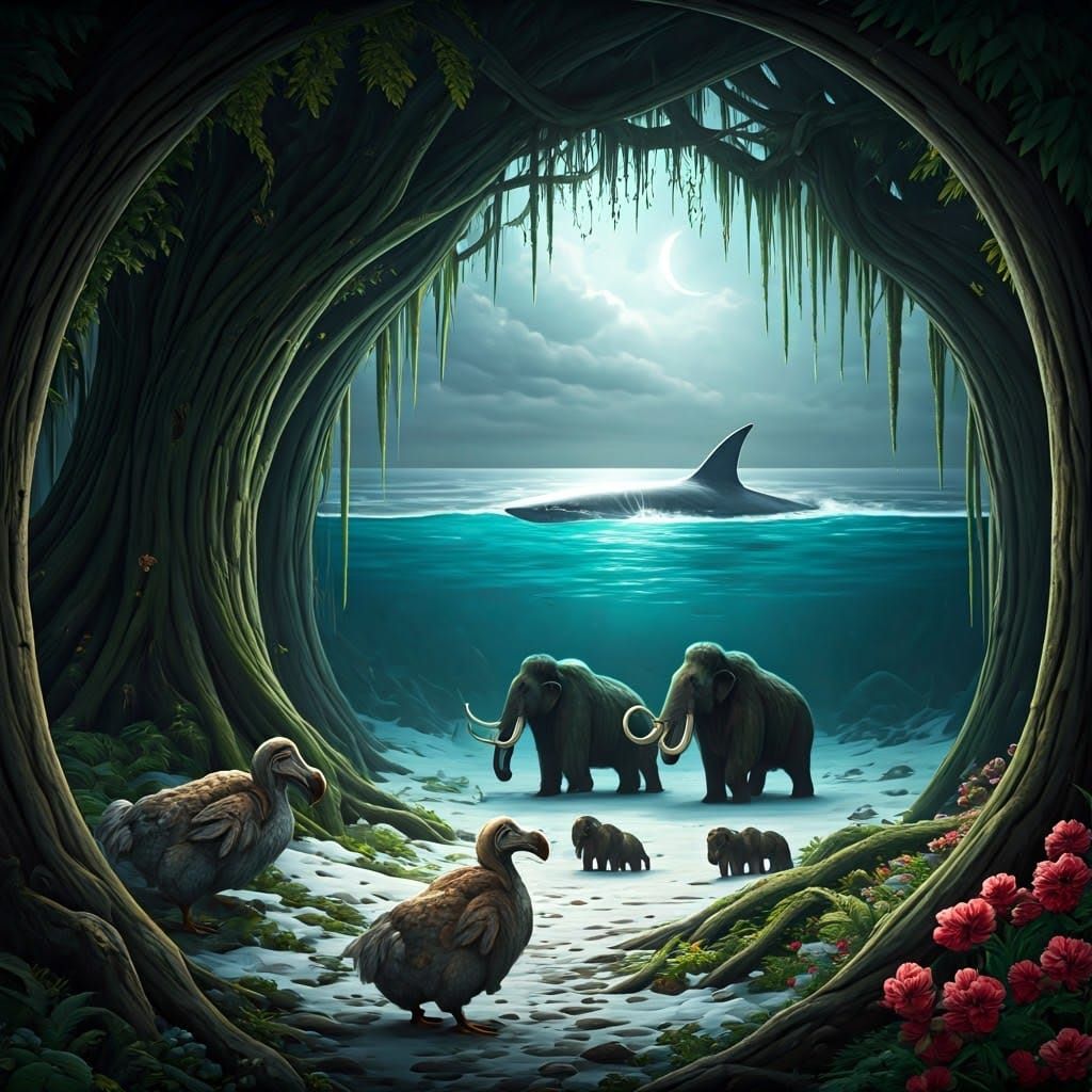 In the world of extinct creatures   by @Orphelia 