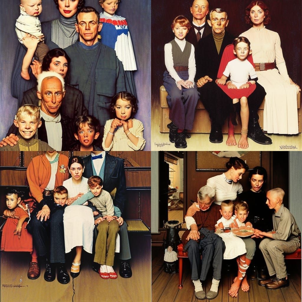 Skywalker Family Portrait Norman Rockwell