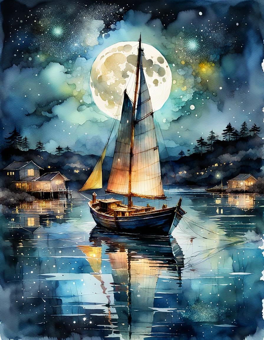 Night at the lake  by @KuehlesBlondes