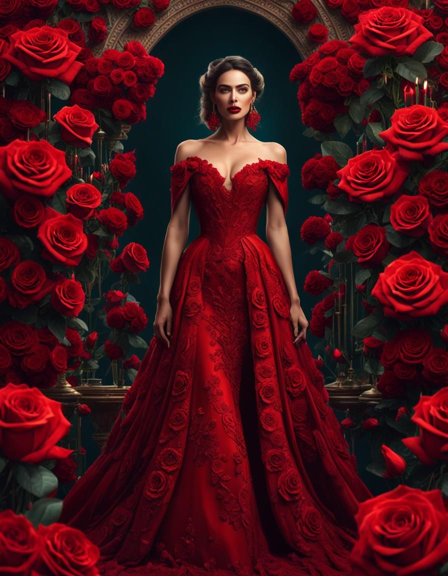 Lady in Red  by @Charlotte