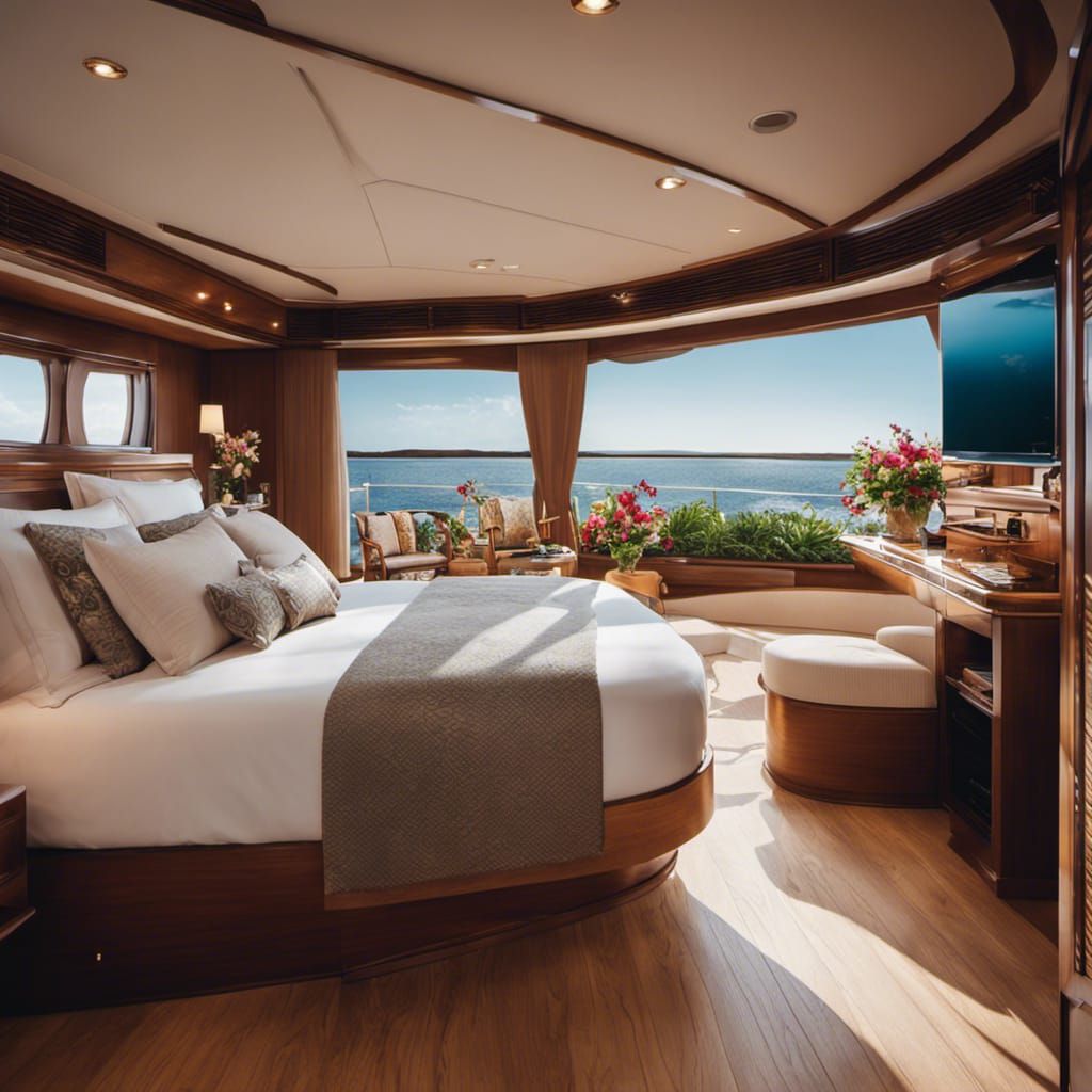 Deluxe Cabin Bedroom on a Yacht - AI Generated Artwork - NightCafe Creator