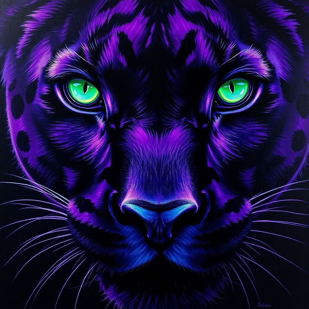 Panther in ultraviolet