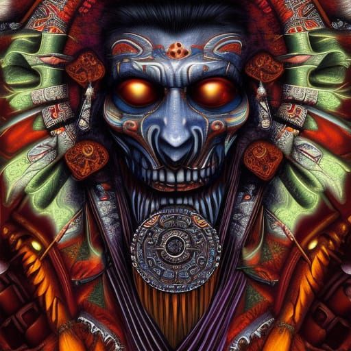 Aztec Vampire Series: Gold-Eyed Vampire - AI Generated Artwork ...