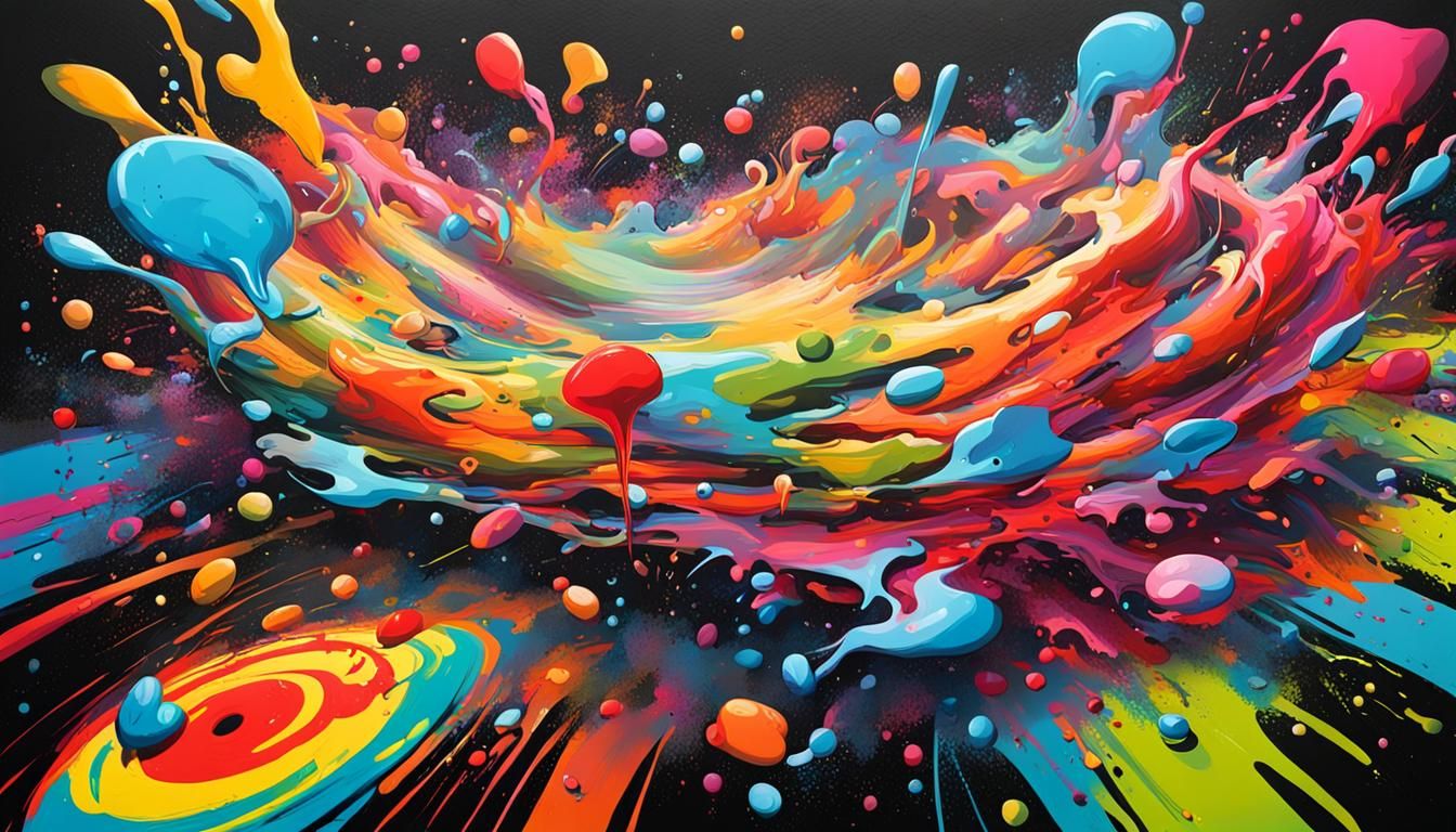 Colorful Polychromatic Graffiti Art in Ultra Quality