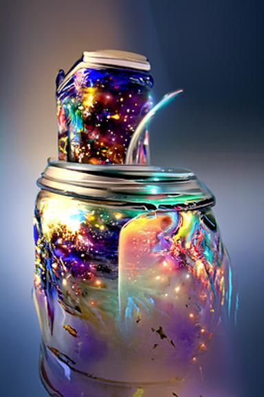 Milky way trapped in a jar