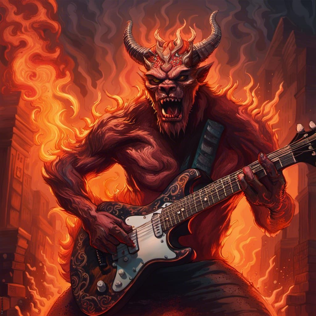 Guitar Devil - AI Generated Artwork - NightCafe Creator