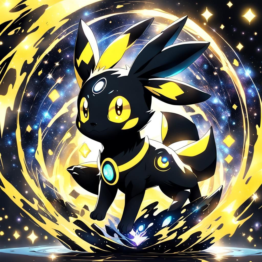 Umbreon Caught in Magic - AI Generated Artwork - NightCafe Creator