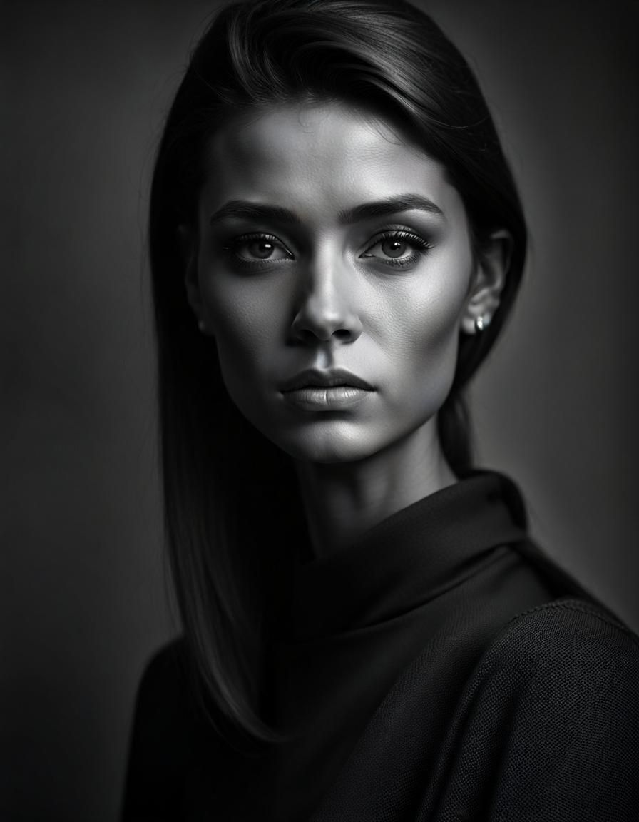 Black and white portrait 