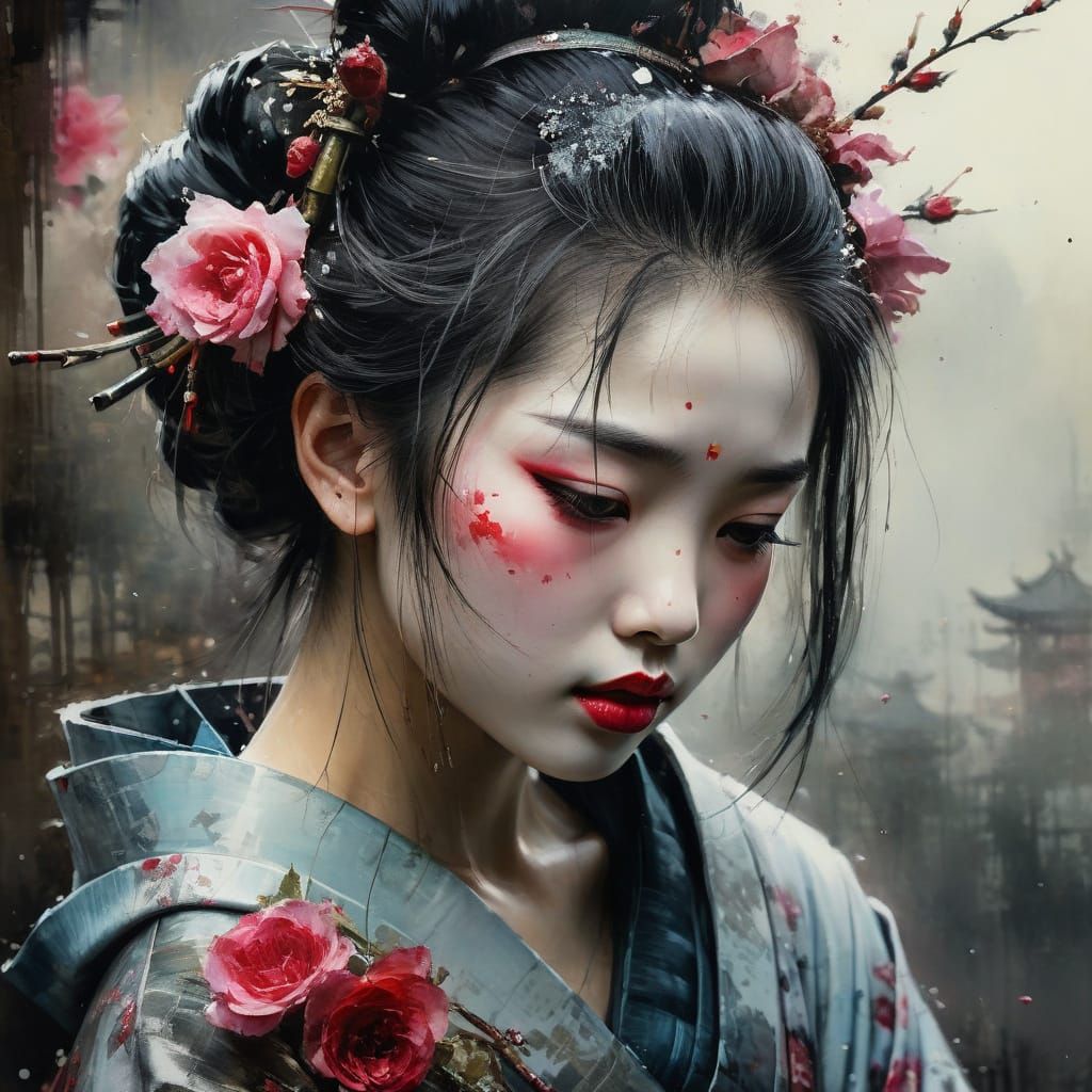 Geisha woman  by @Superbear